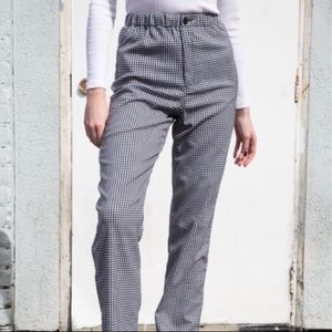 Brandy Melville Pants \u0026 Jumpsuits | Brandy Melville Gingham Tilden Pants | Color: Black/Red/White | Size: Os | Sofiagmiron's Closet